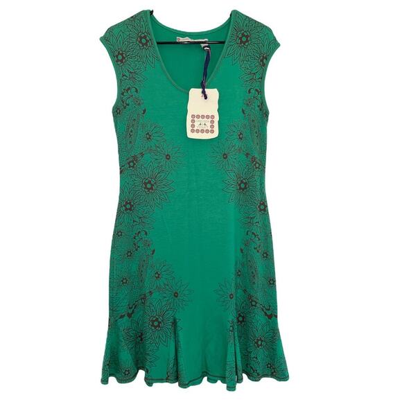 Chelsea & Violet Kelly Green Floral Print Flounce Sundress size Small - Picture 7 of 7